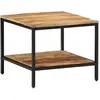 Image de Table Basse 55x55x45 Cm Bois De Manguier Massif Brut Vidaxl