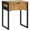 Image de Table De Chevet Avec Tiroir Marron 40 X 35 X 50 Cm Vidaxl