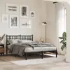 Image de Cadre De Lit Métal Sans Matelas Avec Tête De Lit Noir 120x190cm Vidaxl