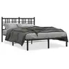 Image de Vidaxl cadre de lit métal sans matelas avec tête de lit noir 135x190cm