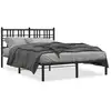 Image de Vidaxl cadre de lit métal sans matelas avec tête de lit noir 140x190cm