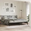 Image de vidaXL Cadre de Lit Métal avec Tête de Lit Lit Double avec Lattes et Pieds Lit Adulte de Chambre à Coucher Intérieur 376330