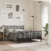 Image de vidaXL Cadre de Lit Métal avec Tête de Lit/Pied de Lit Sommier à Lattes Lit Double Lit Simple de Chambre à Coucher 376341