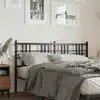 Image de Tête De Lit De Remplacement Métal Noir 160 Cm Vidaxl
