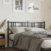 Image de vidaXL Tête de lit de remplacement métal noir 160 cm 376359