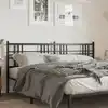 Image de Tête De Lit De Remplacement Métal Noir 200 Cm Vidaxl