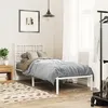 Image de Cadre De Lit Métal Sans Matelas Avec Tête De Lit Blanc 75x190cm Vidaxl