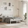 Image de Cadre De Lit Métal Sans Matelas Et Tête De Lit Blanc 120x190 Cm Vidaxl