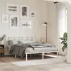 Image de Cadre De Lit Métal Sans Matelas Et Tête De Lit Blanc 140x190 Cm Vidaxl