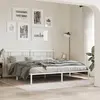 Image de Cadre De Lit Métal Sans Matelas Et Tête De Lit Blanc 183x213 Cm Vidaxl
