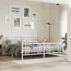 Image de Cadre De Lit Métal Sans Matelas Et Pied De Lit Blanc 183x213 Cm Vidaxl