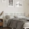 Image de vidaXL Tête de lit de remplacement métal blanc 160 cm 376408
