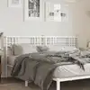 Image de Tête De Lit De Remplacement Métal Blanc 193 Cm Vidaxl