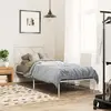 Image de Cadre De Lit Métal Sans Matelas Avec Tête De Lit Blanc 75x190cm Vidaxl