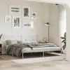 Image de Cadre De Lit M ©tal Sans Matelas Et T  te De Lit Blanc 183x213 Cm Vidaxl
