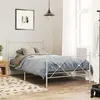 Image de Cadre De Lit Métal Sans Matelas Et Pied De Lit Blanc 107x203 Cm Vidaxl