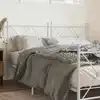 Image de Tête De Lit De Remplacement Métal Blanc 160 Cm Vidaxl