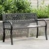 Image de Banc De Jardin Noir 120 Cm Acier Vidaxl