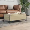 Image de Table Basse Avec Roulettes Chêne Sonoma Bois D'ingénierie Vidaxl