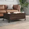 Image de Table Basse Avec Roulettes Chêne Marron Bois D'ingénierie Vidaxl