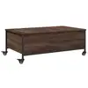 Image de Vidaxl table basse avec roulettes chêne marron bois d'ingénierie