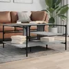 Image de vidaXL Table Basse Table dAppoint avec Pieds Bout de Canapé avec Rangement Meuble de Salon Moderne Sonoma Gris Bois 842314
