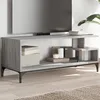 Image de vidaXL Meuble TV sonoma gris bois ingénierie et acier enduit de poudre 842414