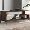 Image de vidaXL Meuble TV bois dingénierie et acier enduit de poudre 842415