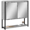 Image de Armoire À Miroir De Salle De Bain Sonoma Gris Bois D’ingénierie Vidaxl