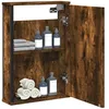 Image de Armoire À Miroir De Salle De Bain Chêne Fumé Bois D’ingénierie Vidaxl