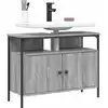 Image de Armoire Lavabo De Salle De Bain Sonoma Gris 80x30x60 Cm Vidaxl
