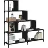 Image de Bibliothèque À 4 Niveaux Noir 139x33,5x149 Cm Bois D'ingénierie Vidaxl