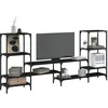 Image de Meuble Tv Noir 206,5x28,5x95 Cm Bois D'ingénierie Vidaxl