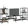 Image de vidaXL Meuble TV Armoire de Télévision avec Étagères Meuble Télé avec Rangement Salon Salle de Séjour Moderne Noir Bois 842481