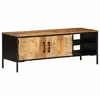 Image de Meuble Tv 110x35x40 Cm Bois Massif De Manguier Brut Vidaxl