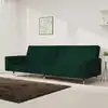 Image de Canapé-lit À 2 Places Avec Deux Oreillers Vert Foncé Velours Vidaxl