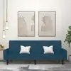 Image de Canapé-lit À 2 Places Bleu Velours Vidaxl