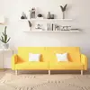 Image de Canapé-lit À 2 Places Jaune Tissu Vidaxl