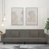Image de Canapé-lit À 2 Places Avec Deux Oreillers Gris Foncé Velours Vidaxl
