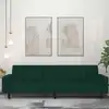 Image de Canapé-lit À 2 Places Avec Deux Oreillers Vert Foncé Velours Vidaxl