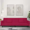 Image de Canapé-lit À 2 Places Et Deux Oreillers Rouge Bordeaux Velours Vidaxl