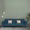 Image de Canapé-lit À 2 Places Bleu Velours Vidaxl
