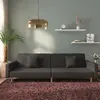 Image de Canapé-lit À 2 Places Avec Deux Oreillers Noir Tissu Vidaxl