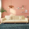 Image de Canapé-lit À 2 Places Avec Deux Oreillers Crème Tissu Vidaxl