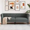 Image de vidaXL Canapé Chesterfield 3 Places Chaise avec Accoudoirs et Dossier Siège avec Pieds Fauteuil TV de Salon Moderne 372557
