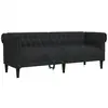 Image de Vidaxl canapé chesterfield 3 places noir tissu