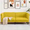 Image de Canapé À 2 Places Jaune Velours Vidaxl