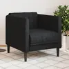 Image de Fauteuil Noir Tissu Vidaxl