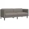 Image de Canapé À 3 Places Taupe Tissu Vidaxl