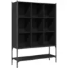 Image de Bibliothèque Noir 102x30x141,5 Cm Bois D'ingénierie Vidaxl